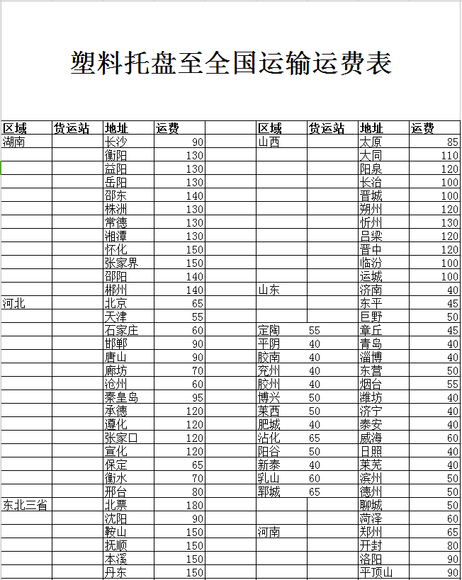 塑料（liào）托盤貨運價格1